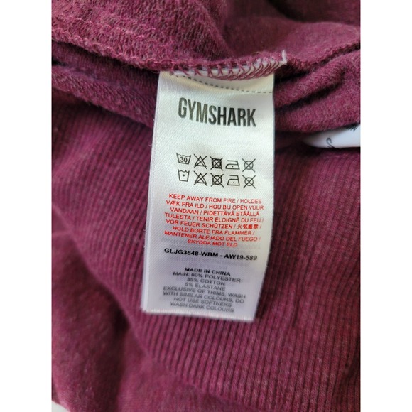 Gymshark Ark High Waist Wrap Tie Joggers Burgundy Women's Side Leg Tie Sz S - Picture 9 of 10